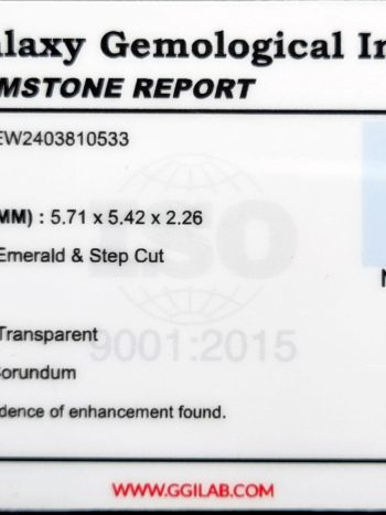 0.84 ct Natural Light Pink Sapphire Emerald Step Cut Gemstone